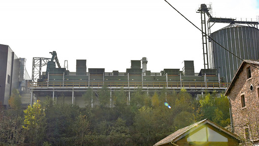 Instalación exterior de secadores de cinta - con silenciadores de aire de escape integrados